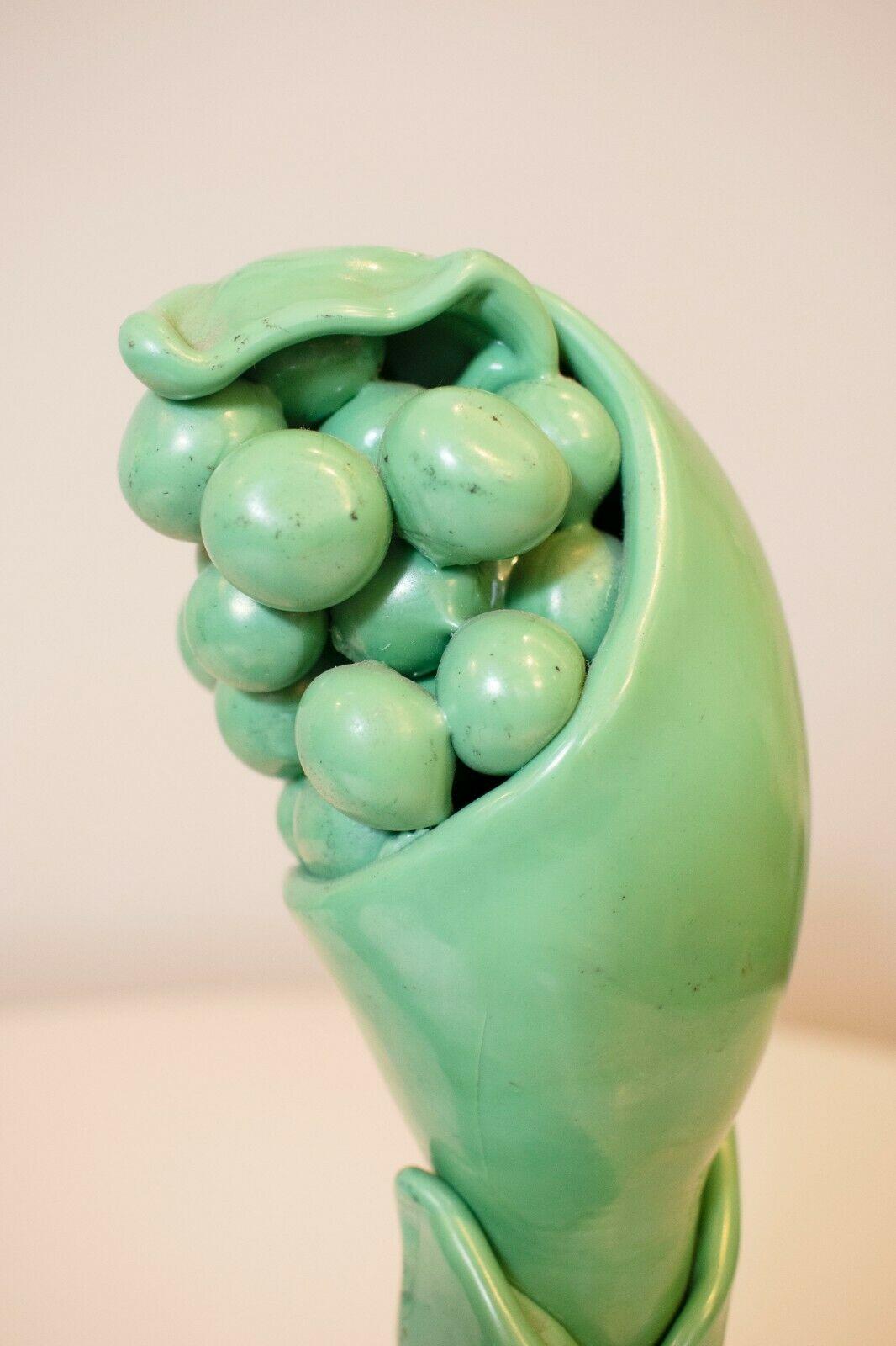 Vintage Italian Seguso Decorative Green Glass Flower Sculpture In Good Condition In London, GB