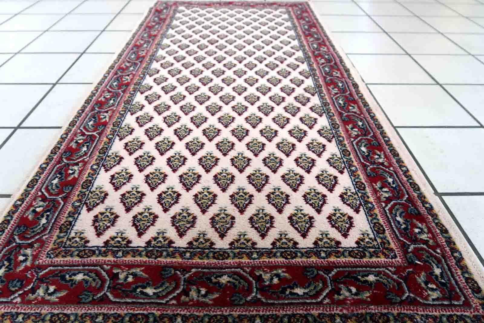 Vintage Italian Seraband Style Rug, 1970s, 1C1008 In Good Condition For Sale In Bordeaux, FR