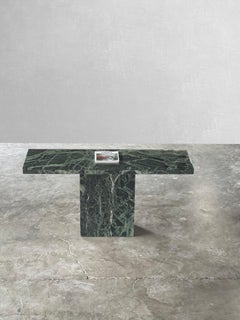 Vintage Italian Serpentine Green Marble Console Table