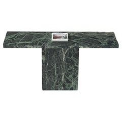 Vintage Italian Serpentine Green Marble Console Table