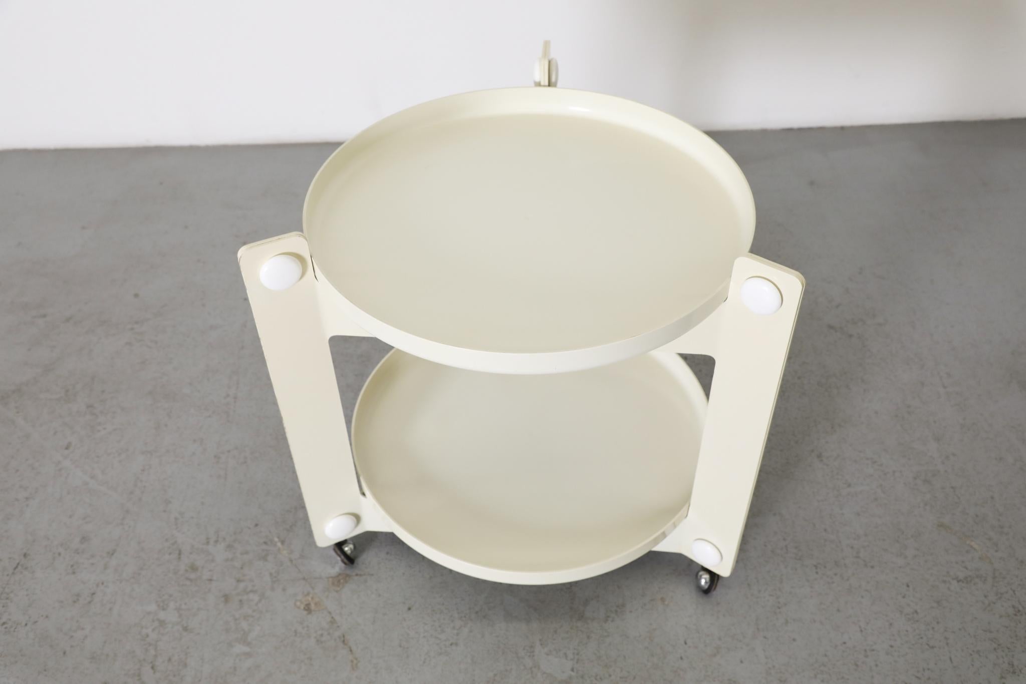 Vintage Italian Serving Cart By Luigi Massoni For Guzzini, 1970’s For Sale 13