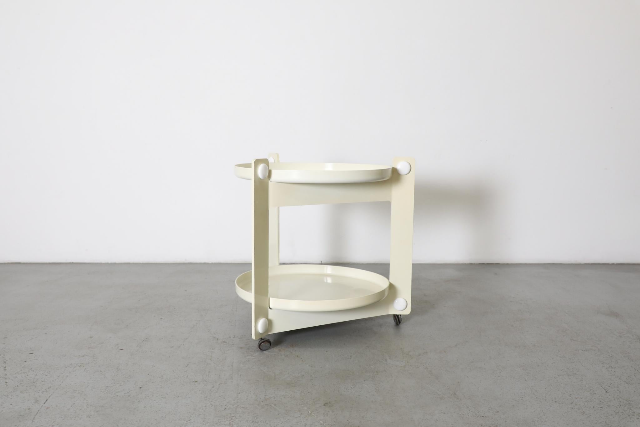 Late 20th Century Vintage Italian Serving Cart By Luigi Massoni For Guzzini, 1970’s For Sale