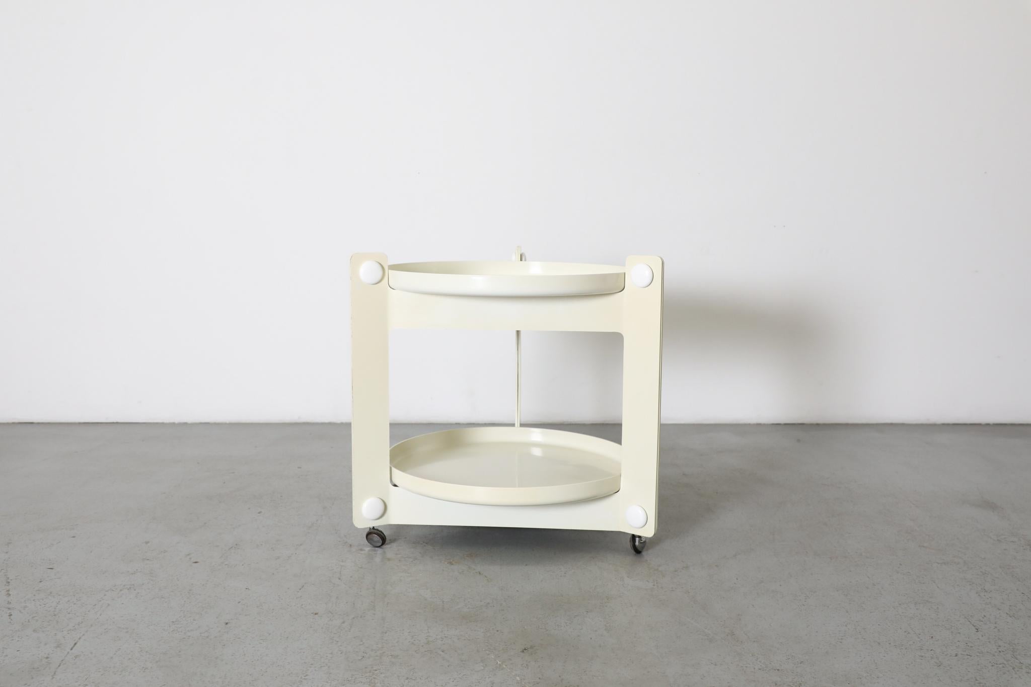 Acrylic Vintage Italian Serving Cart By Luigi Massoni For Guzzini, 1970’s For Sale