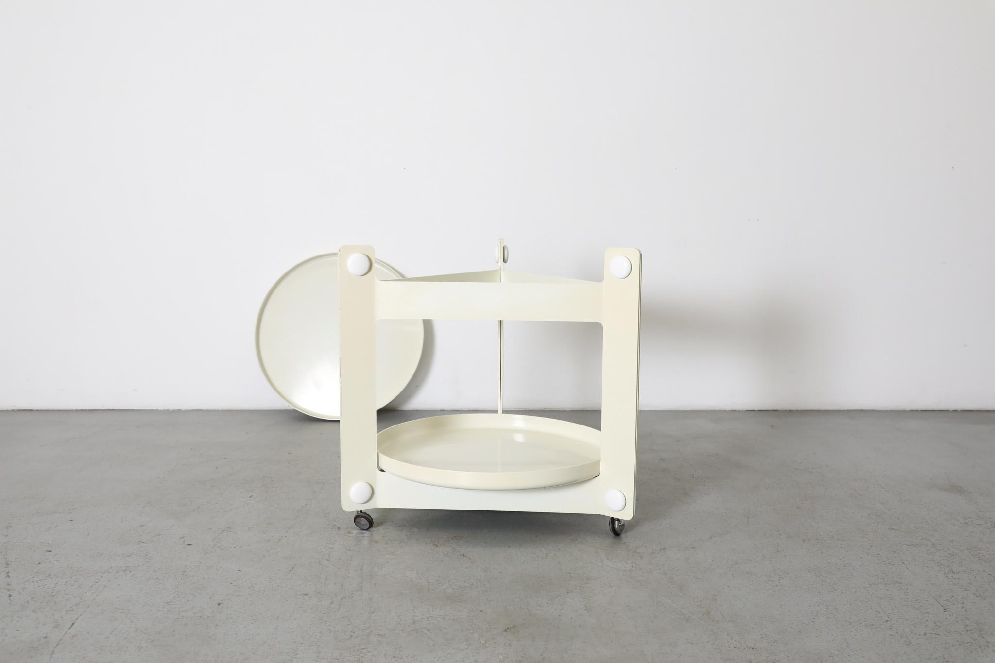 Vintage Italian Serving Cart By Luigi Massoni For Guzzini, 1970’s For Sale 1