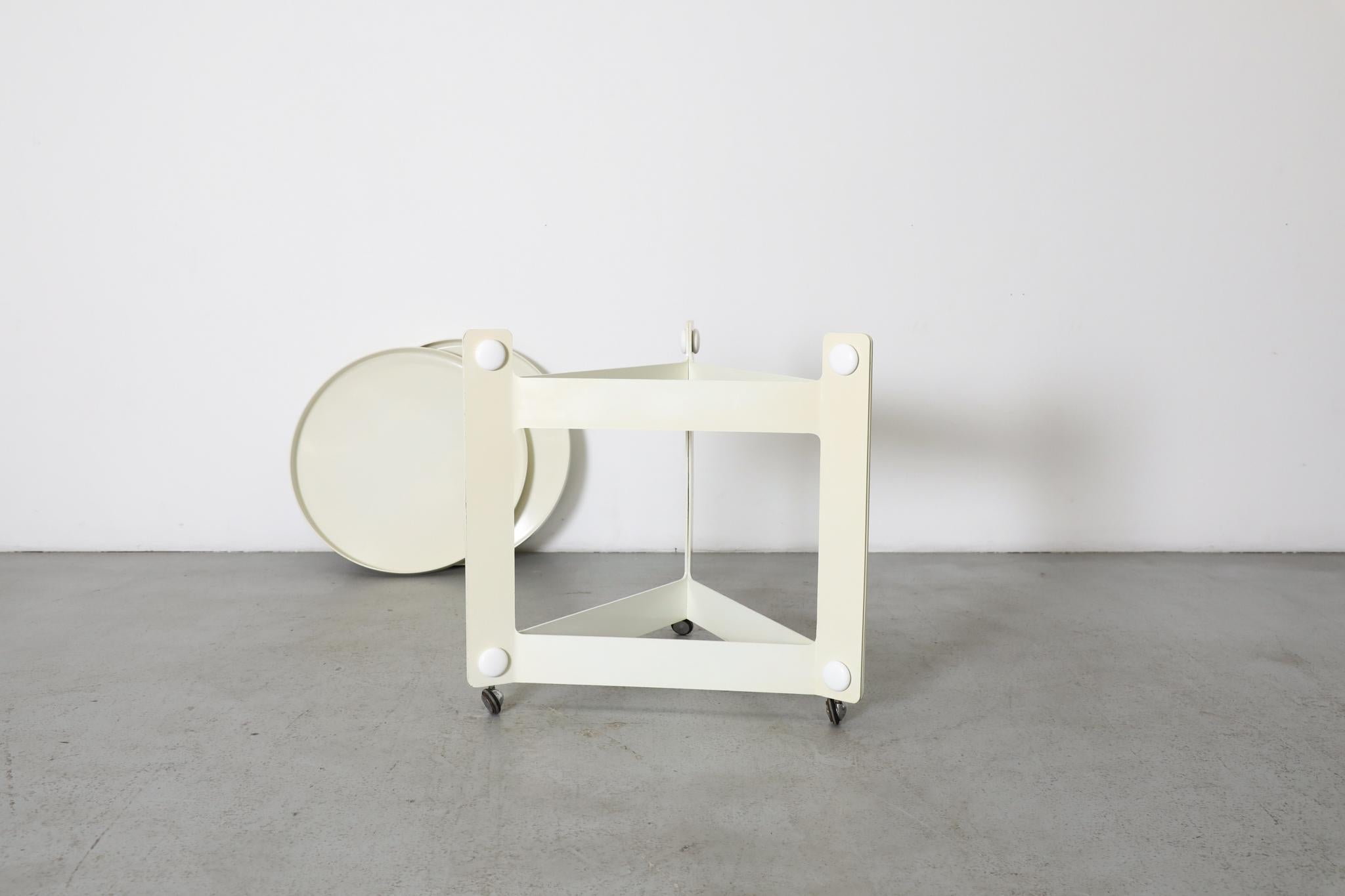 Vintage Italian Serving Cart By Luigi Massoni For Guzzini, 1970’s For Sale 2