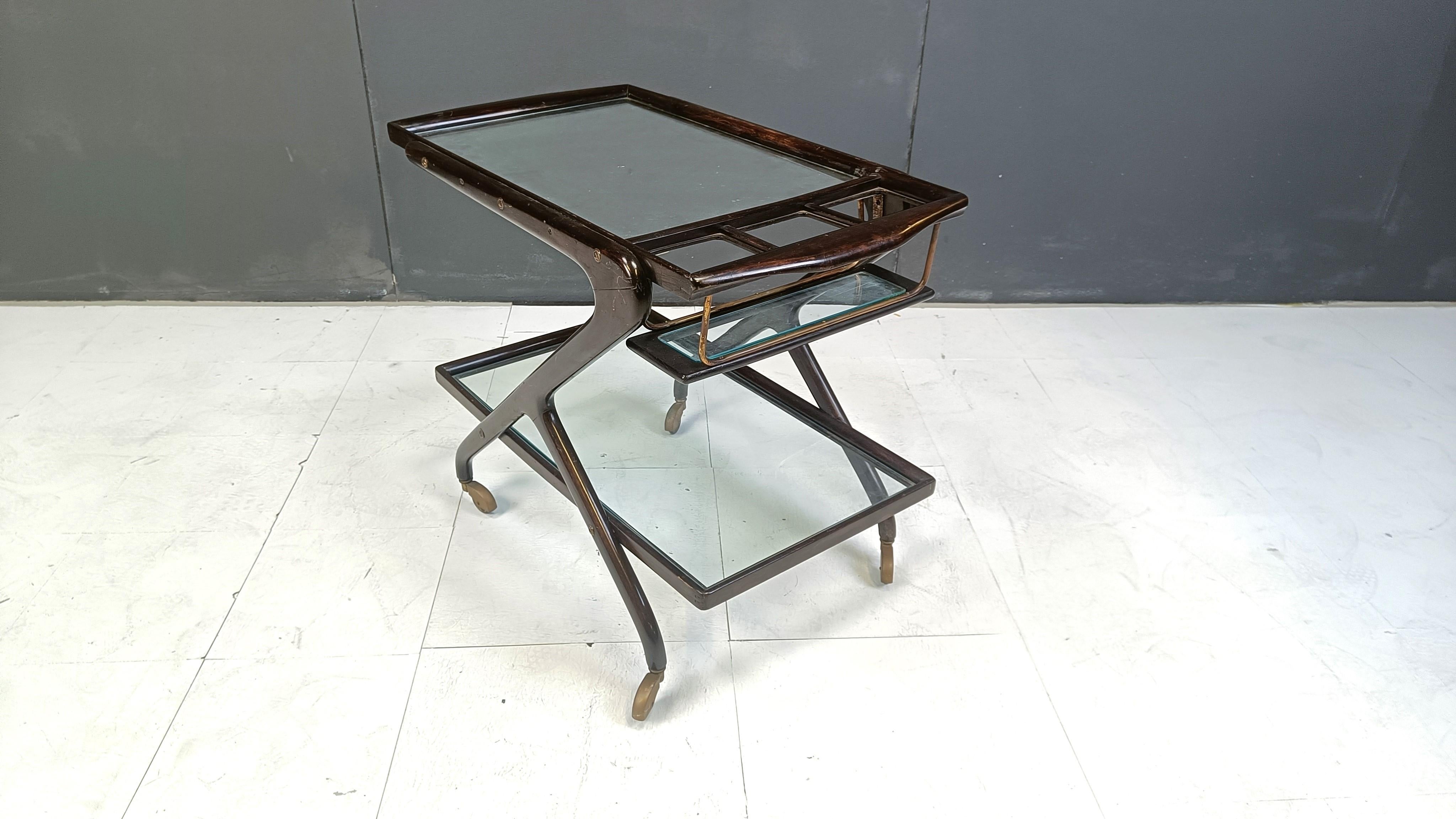 Vintage italian serving trolley, 1950s For Sale 6