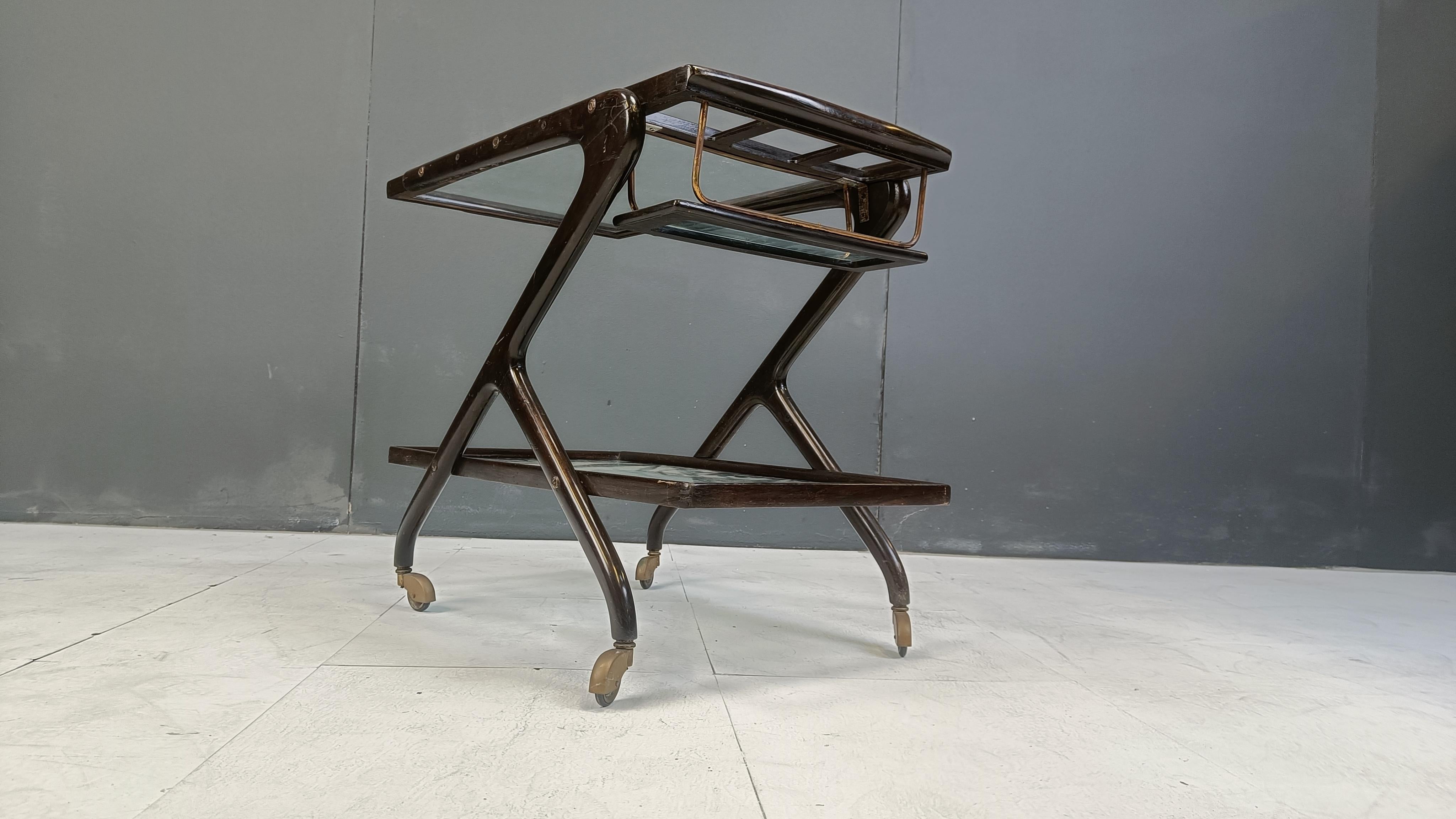 Vintage italian serving trolley, 1950s For Sale 7