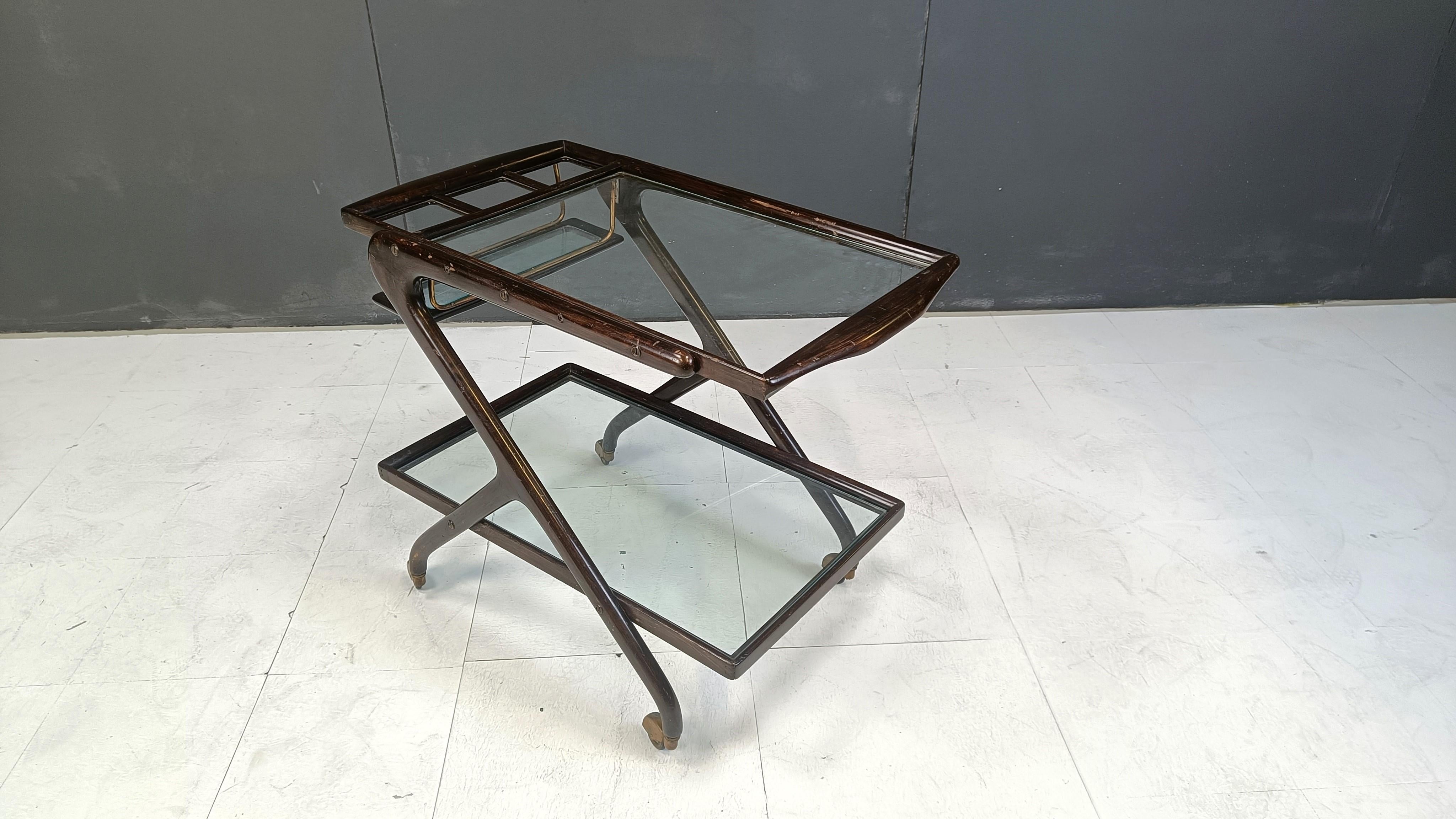 Mid-20th Century Vintage italian serving trolley, 1950s For Sale
