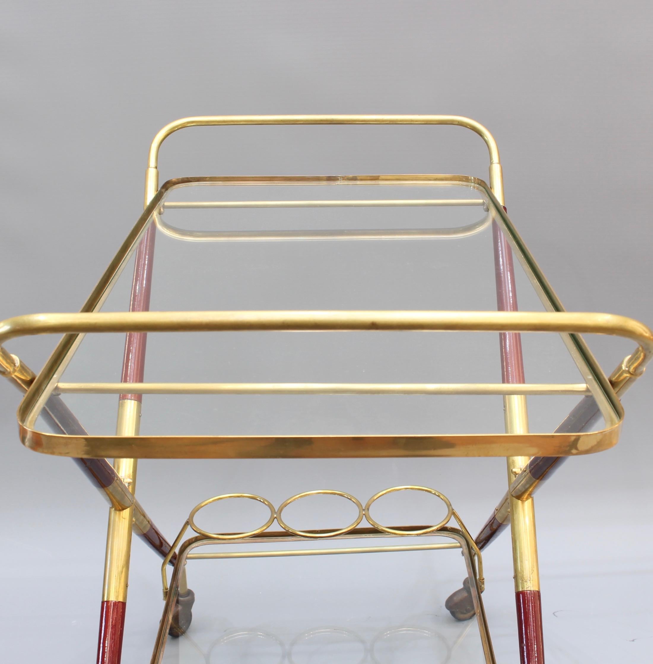 Vintage Italian Serving Trolley / Bar Cart by Cesare Lacca, 'circa 1950s' 4