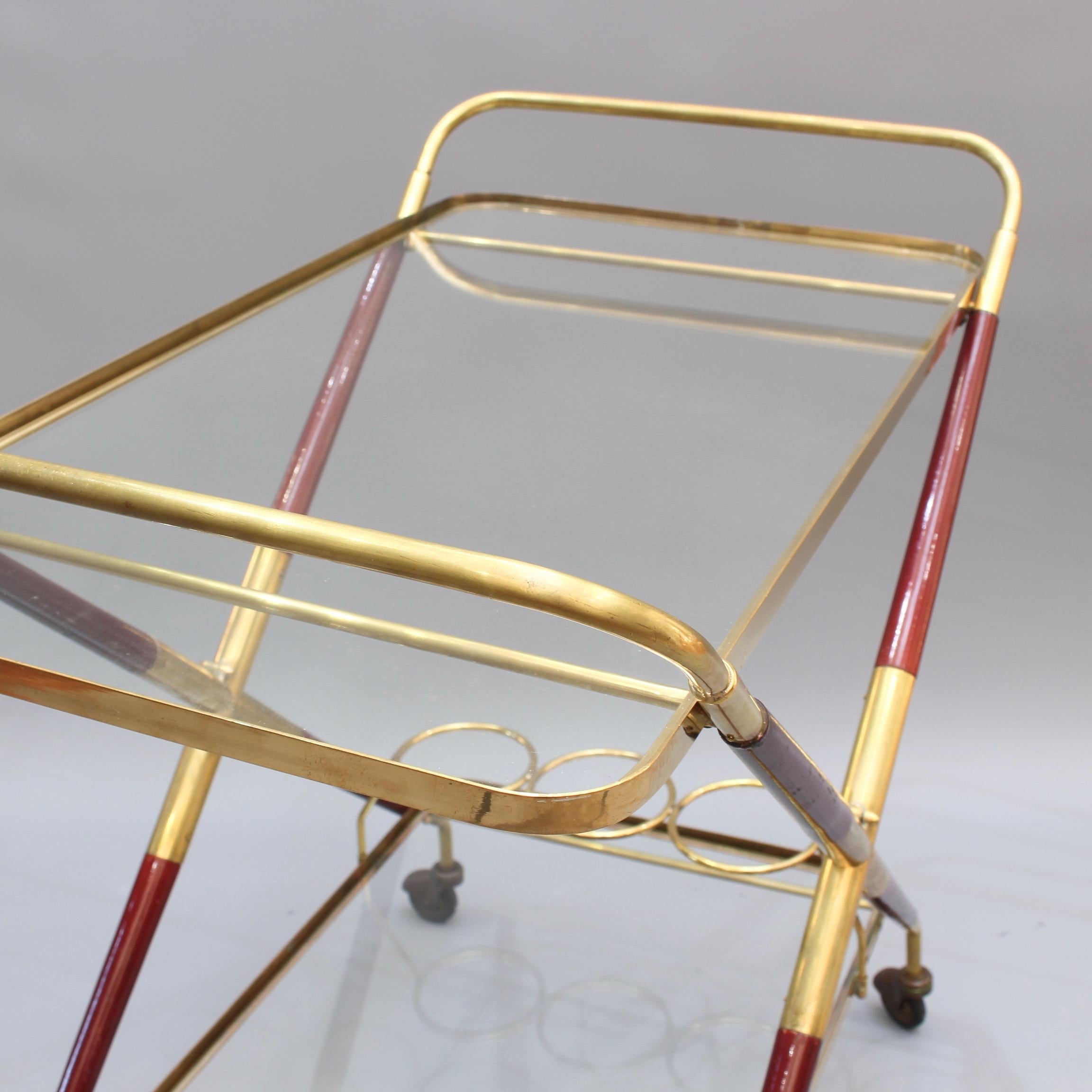 Vintage Italian Serving Trolley / Bar Cart by Cesare Lacca, 'circa 1950s' 6