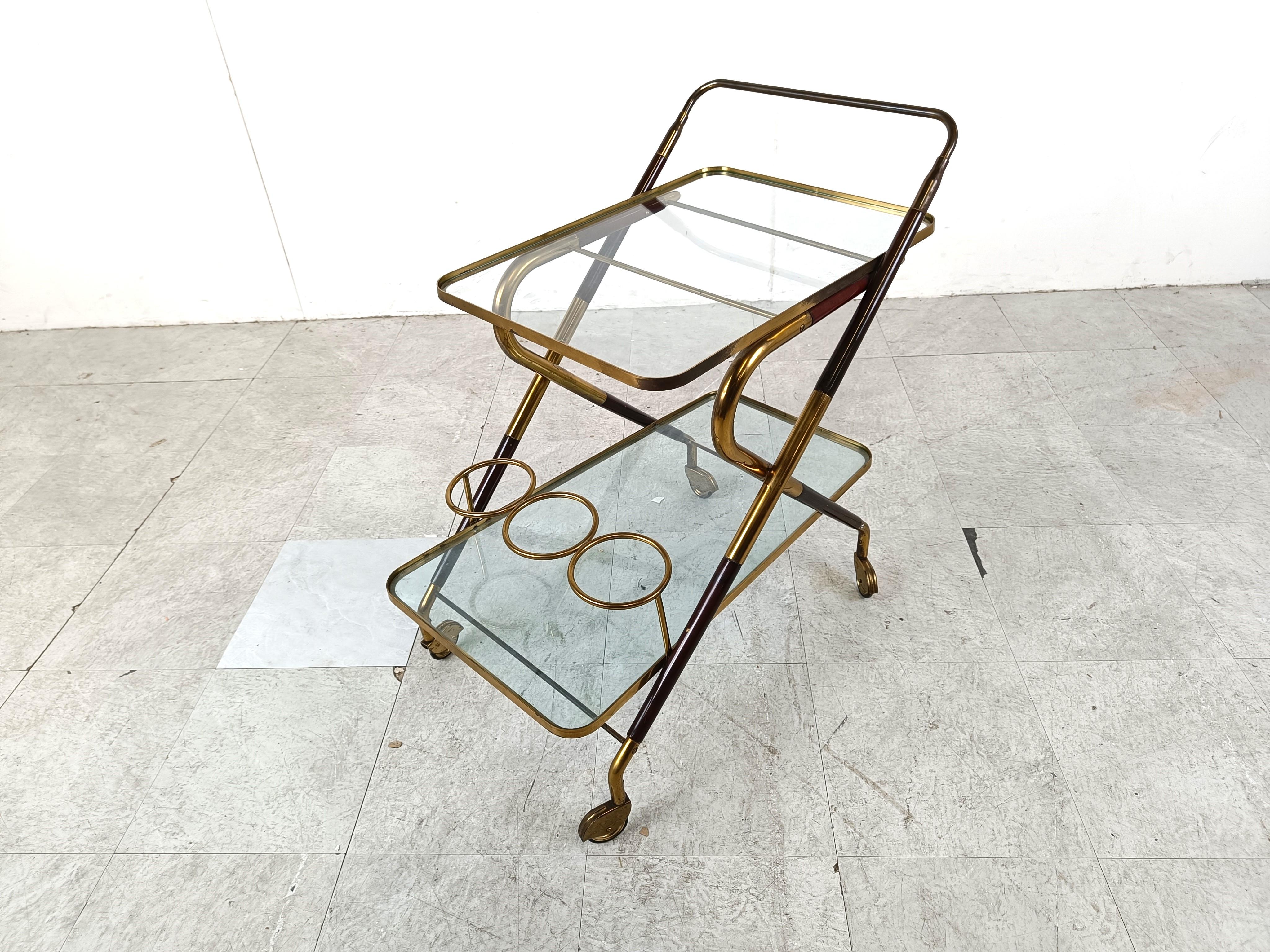 Vintage italian serving trolley by Cesare Lacca, 1950s For Sale 3