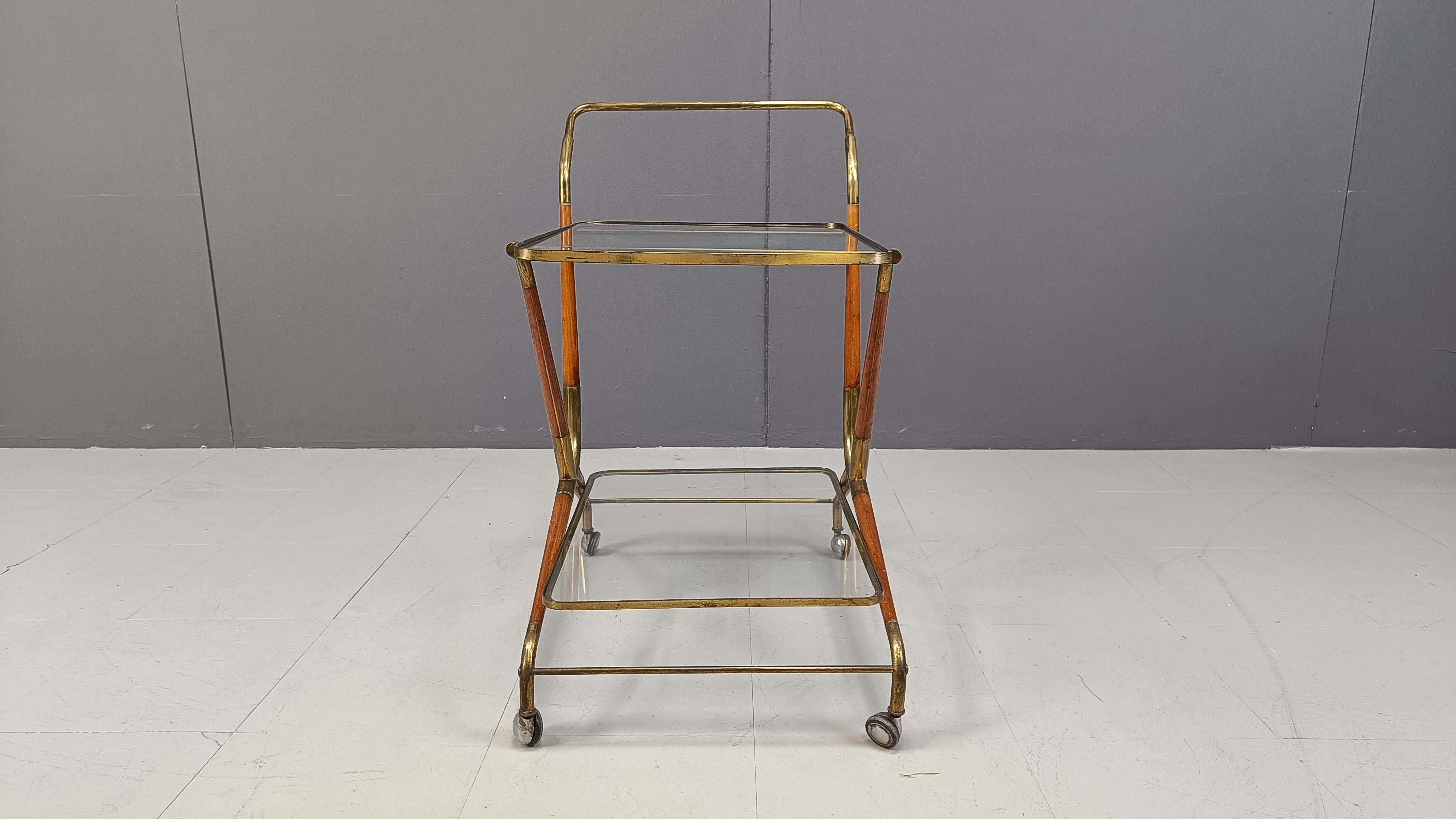 Italienischer Servierwagen im Vintage-Stil von Cesare Lacca, 1950er Jahre im Angebot 4