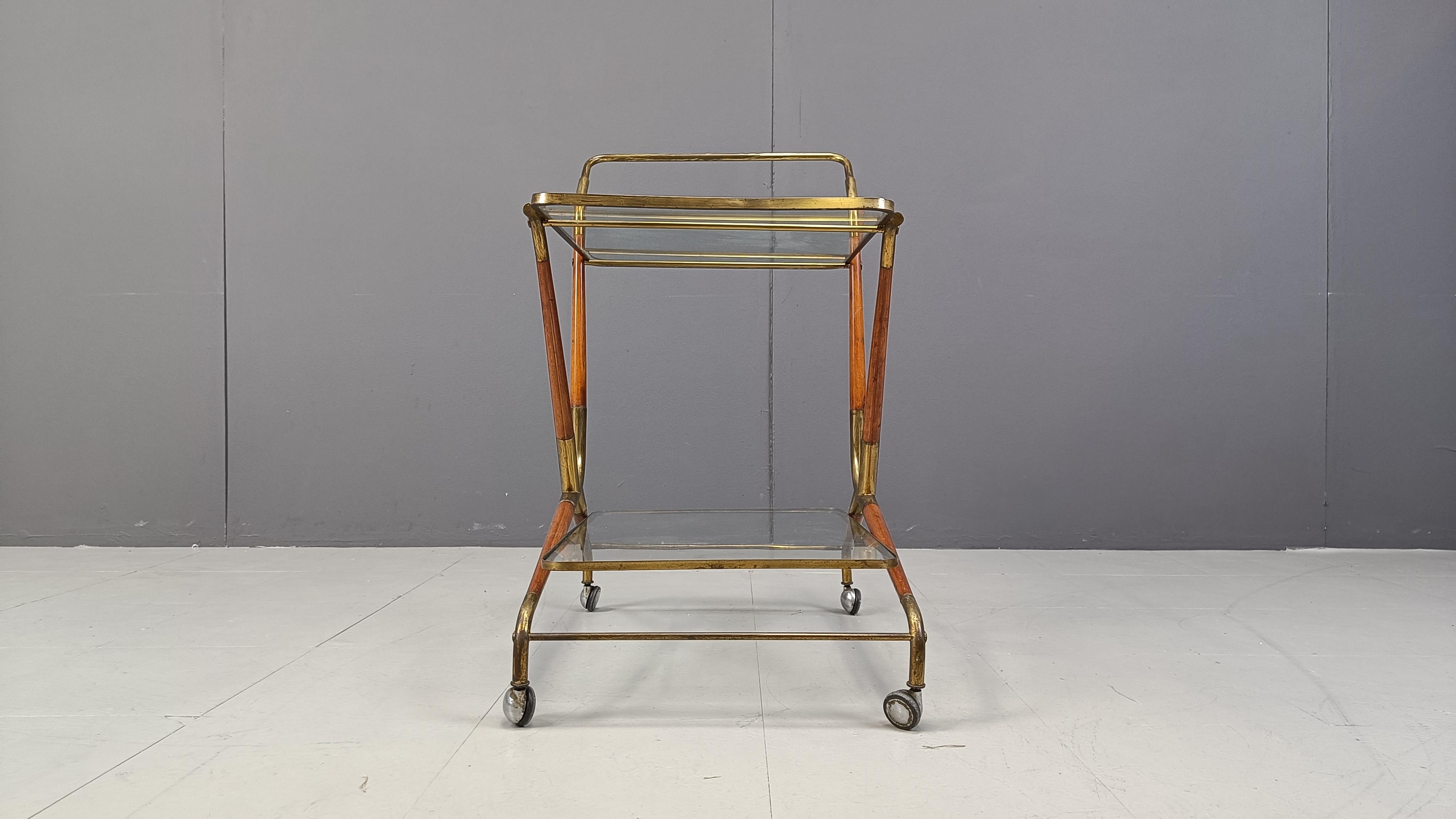 Italienischer Servierwagen im Vintage-Stil von Cesare Lacca, 1950er Jahre im Angebot 5