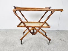 Vintage Italian Serving Trolley by Cesare Lacca, 1950s