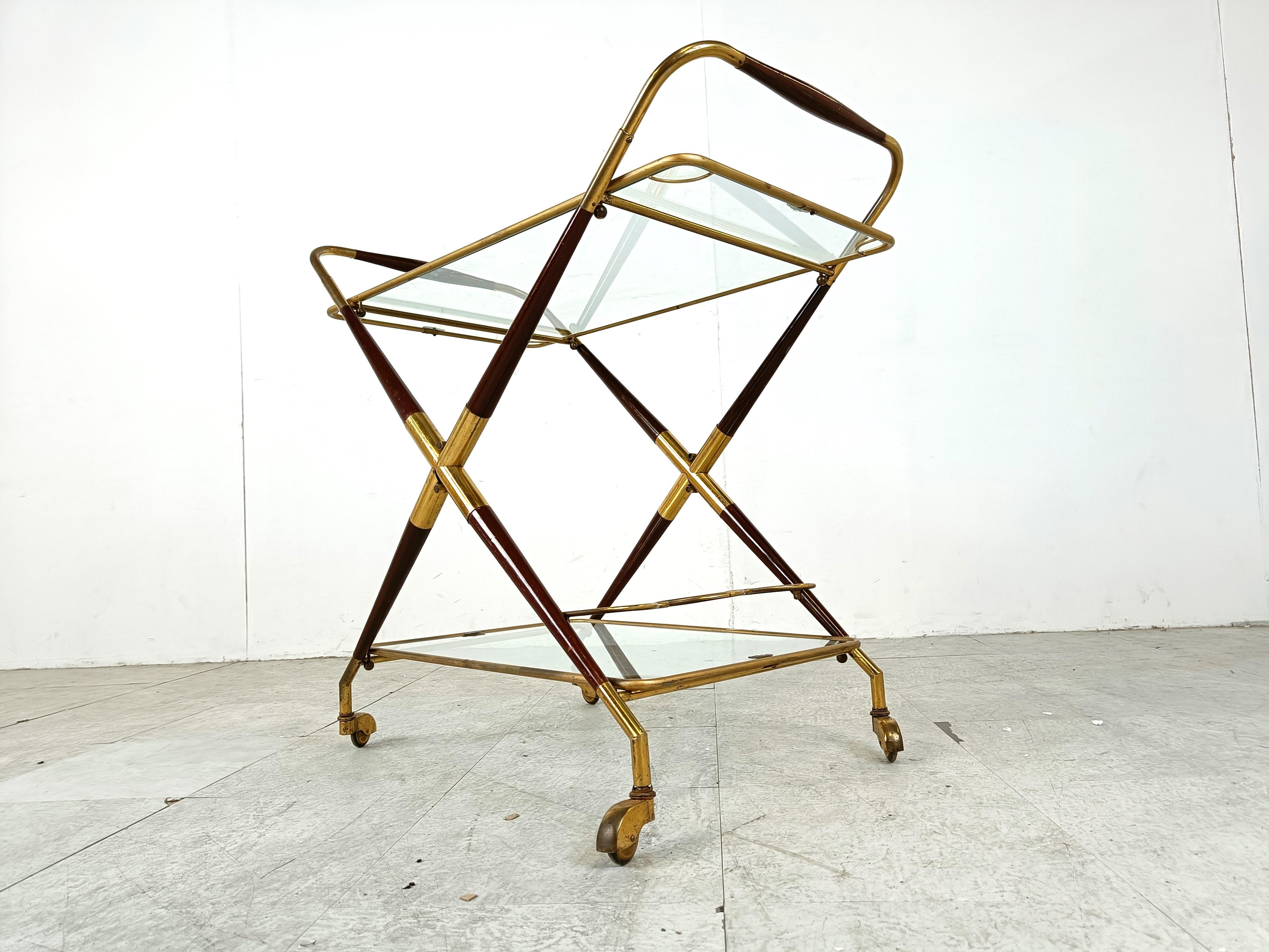 Vintage italian serving trolley by Cesare Lacca, 1950s For Sale 1