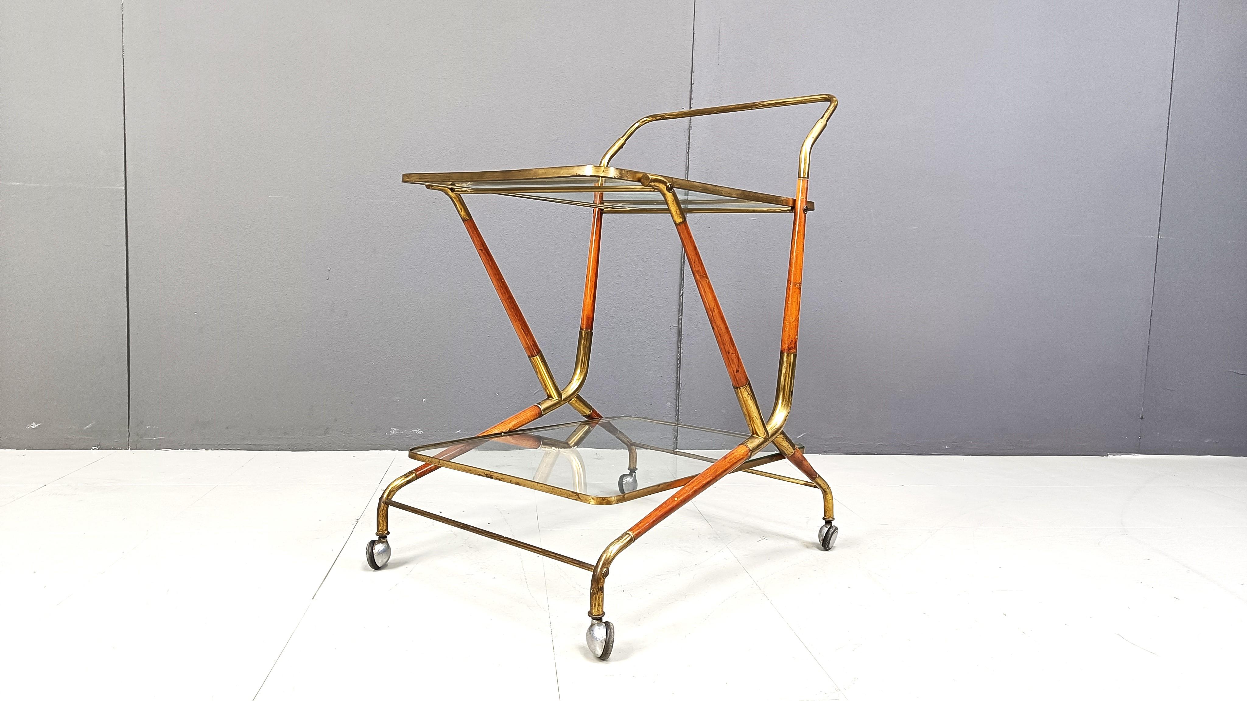 Italienischer Servierwagen im Vintage-Stil von Cesare Lacca, 1950er Jahre im Angebot 2