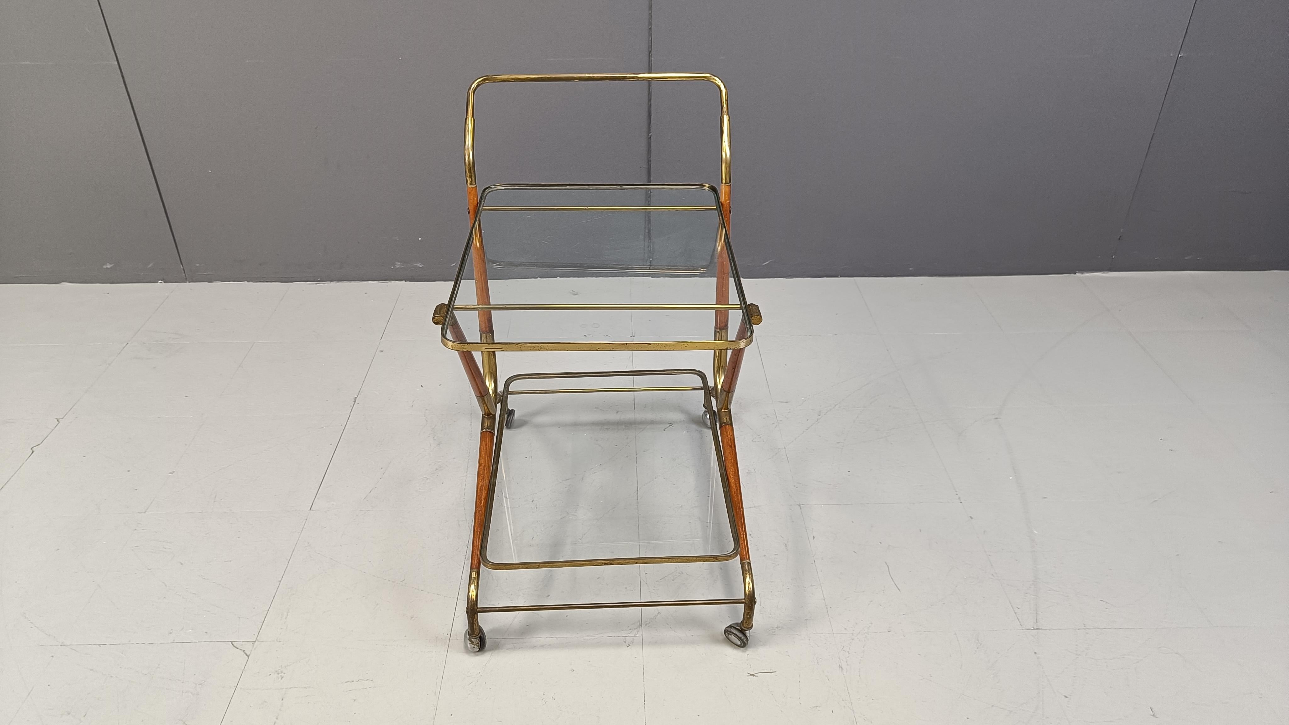 Italienischer Servierwagen im Vintage-Stil von Cesare Lacca, 1950er Jahre im Angebot 3