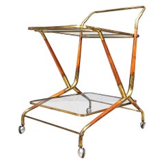 Vintage italian serving trolley by Cesare Lacca, 1950s
