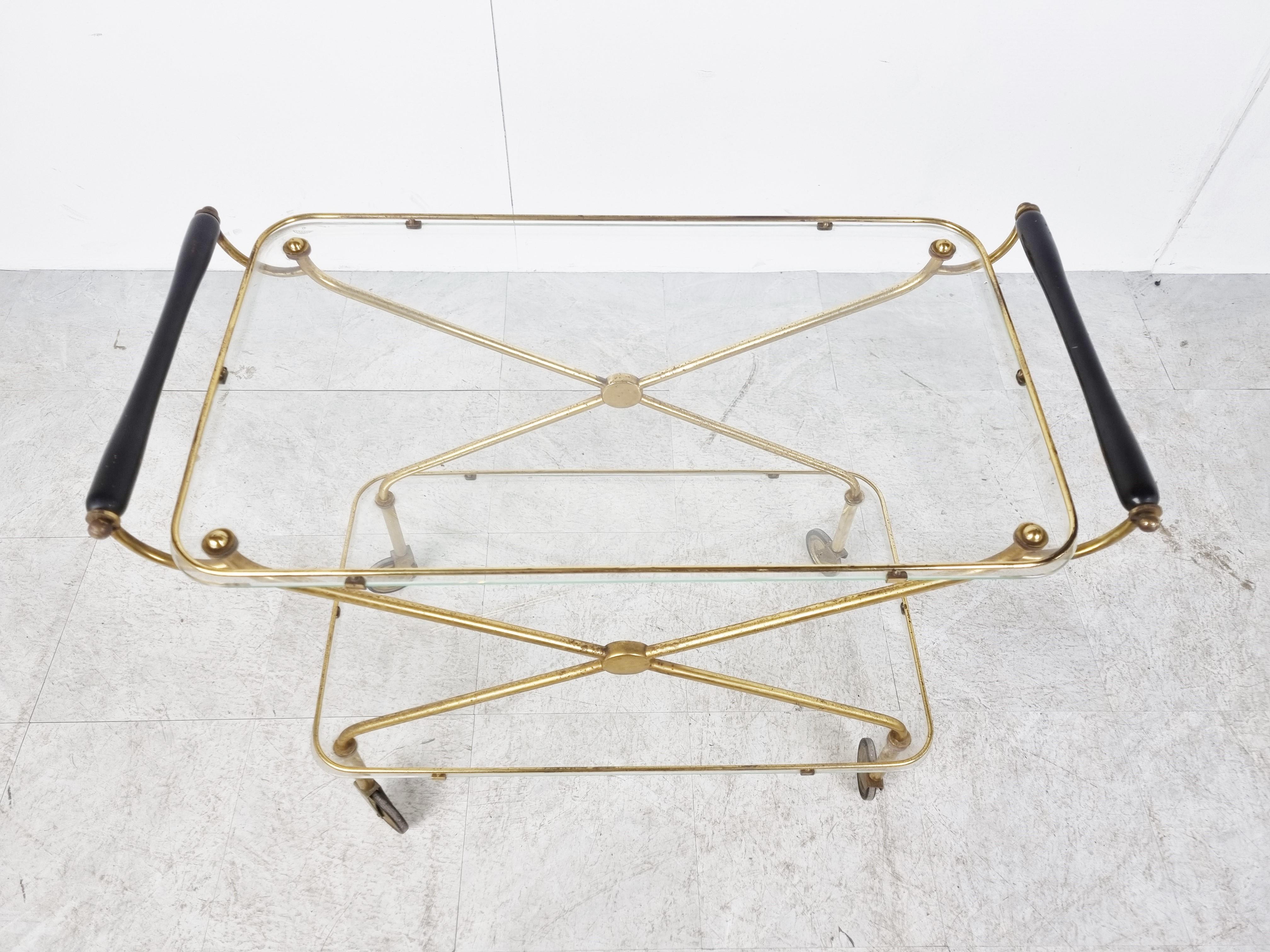 Vintage Italian Serving Trolley by Cesare Lacca, 1960s 2