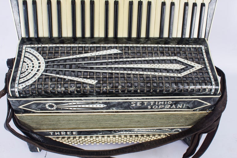 Vintage Italian Settimio Soprani III Gray Pearl Accordion at 1stDibs