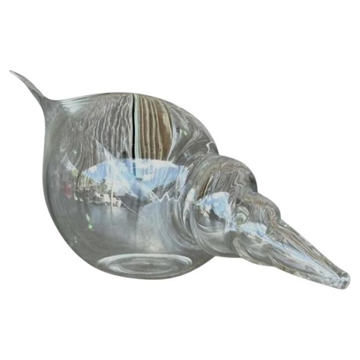 Vintage Italian Firmado Seguso Murano Glass Concha Grande