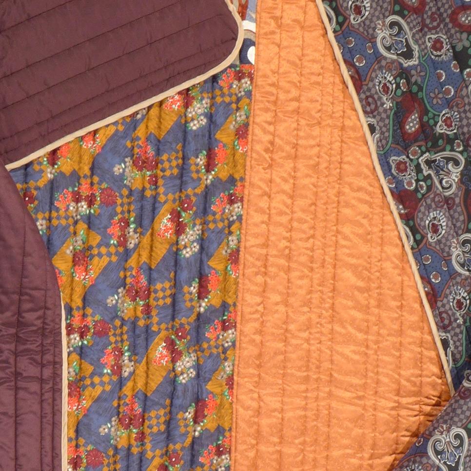 Vintage Italian Silk Quilt Blanket by Piet Hein Eek For Sale 3