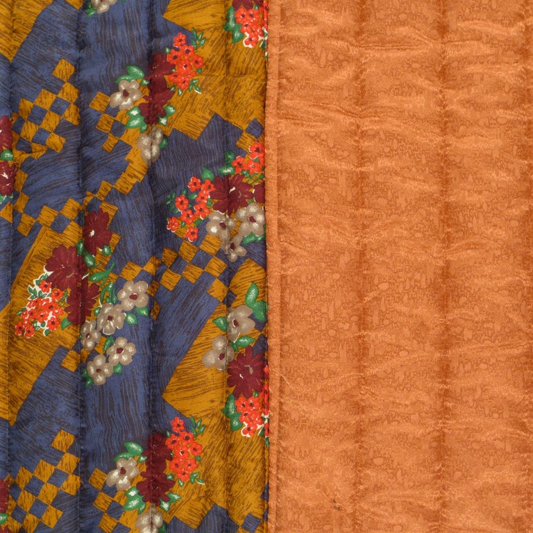 Vintage Italian Silk Quilt Blanket by Piet Hein Eek For Sale at 1stDibs