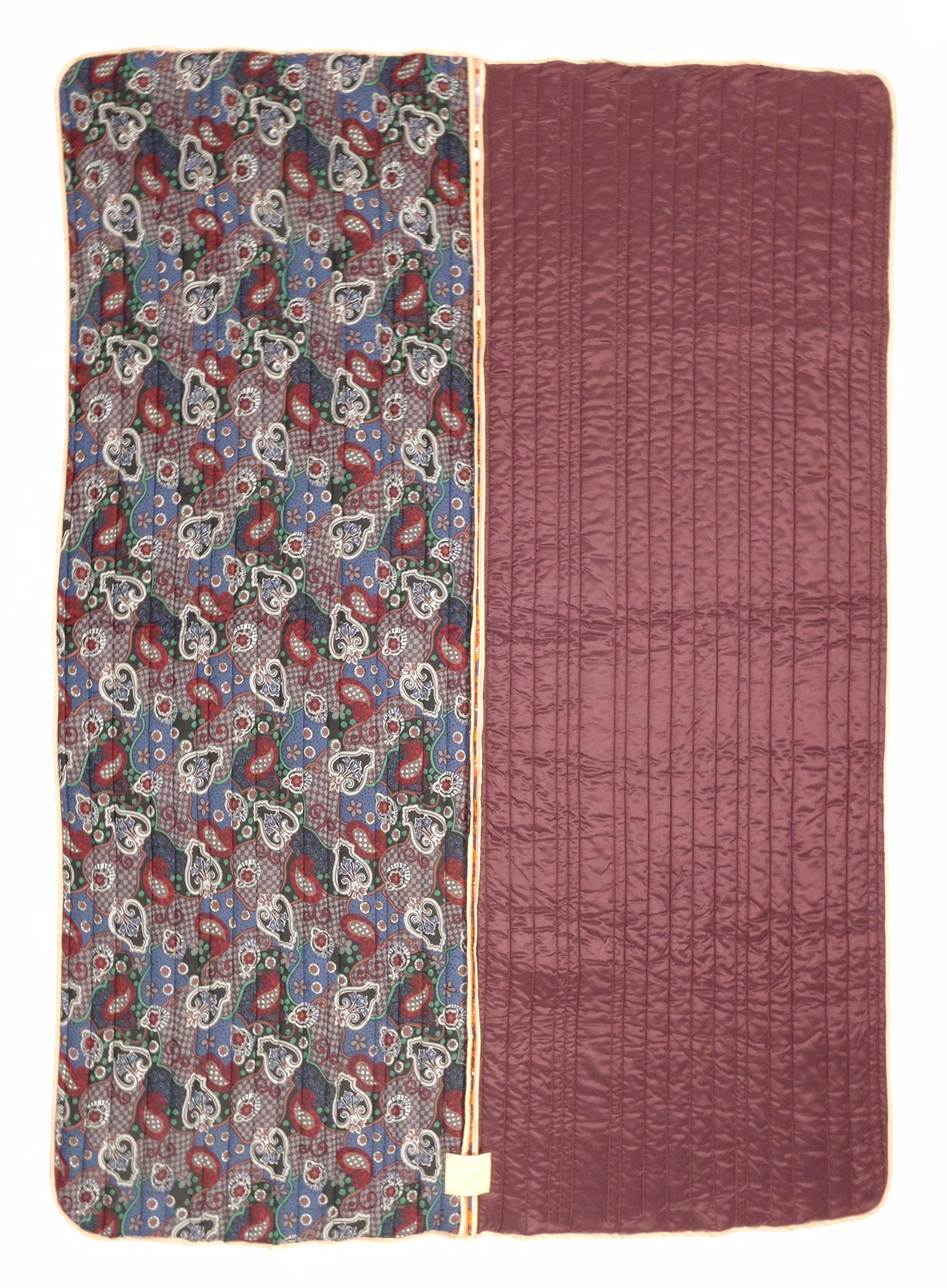 Vintage Italian Silk Quilt Blanket by Piet Hein Eek In Excellent Condition For Sale In Amsterdam, NL