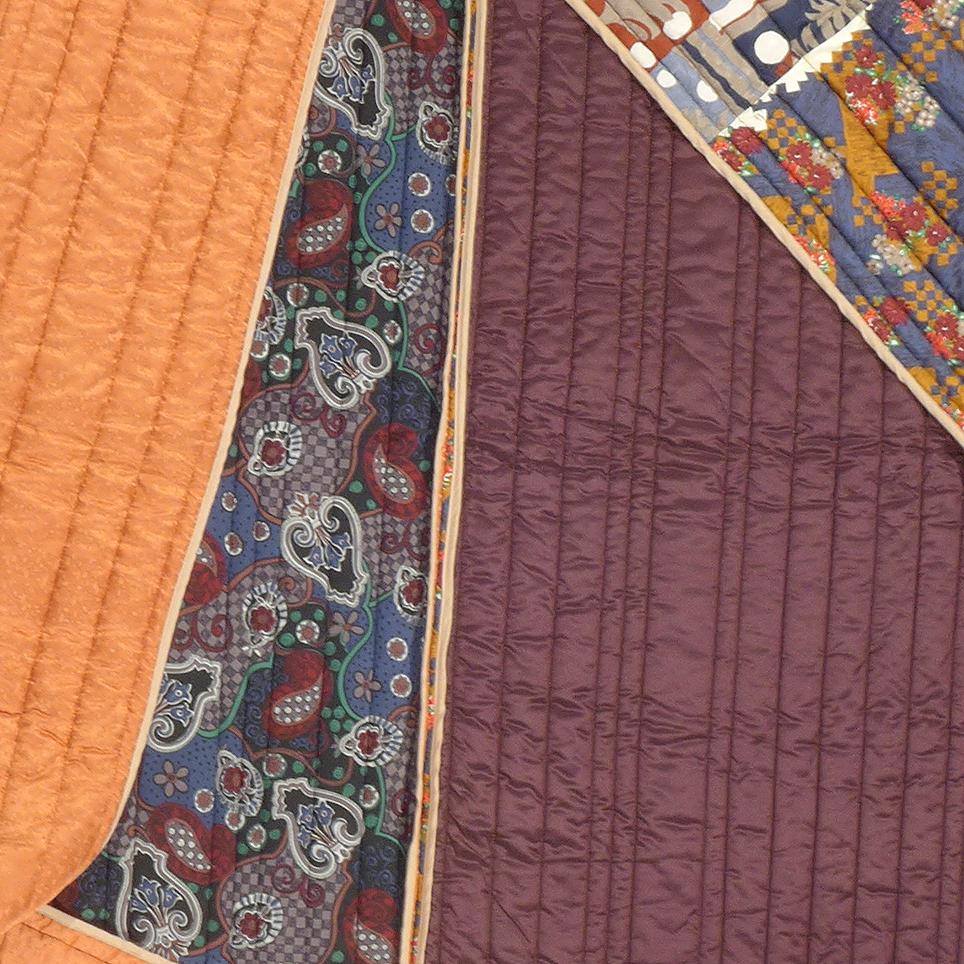 Vintage Italian Silk Quilt Blanket by Piet Hein Eek For Sale 2