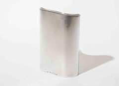 Vintage Italian Silver 925 Desk Organizer / Modernist Pen Holder, 1970s