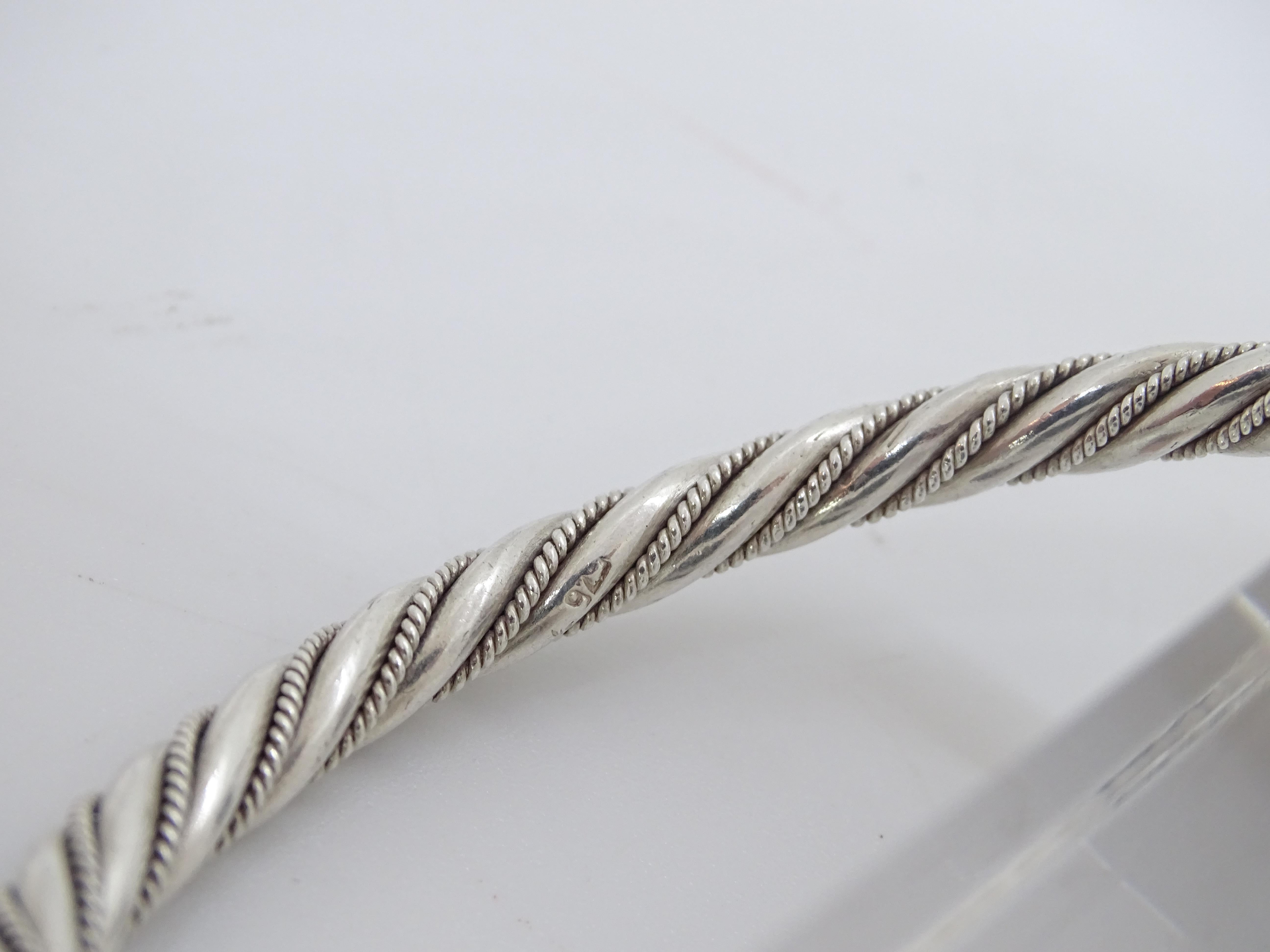 Bracciale d'argento italiano vintage / bangle Teste di leone Argento 925 in vendita 4