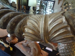 Vintage Italian Silver Gilt Round Beveled Mirror After Romeo Rega