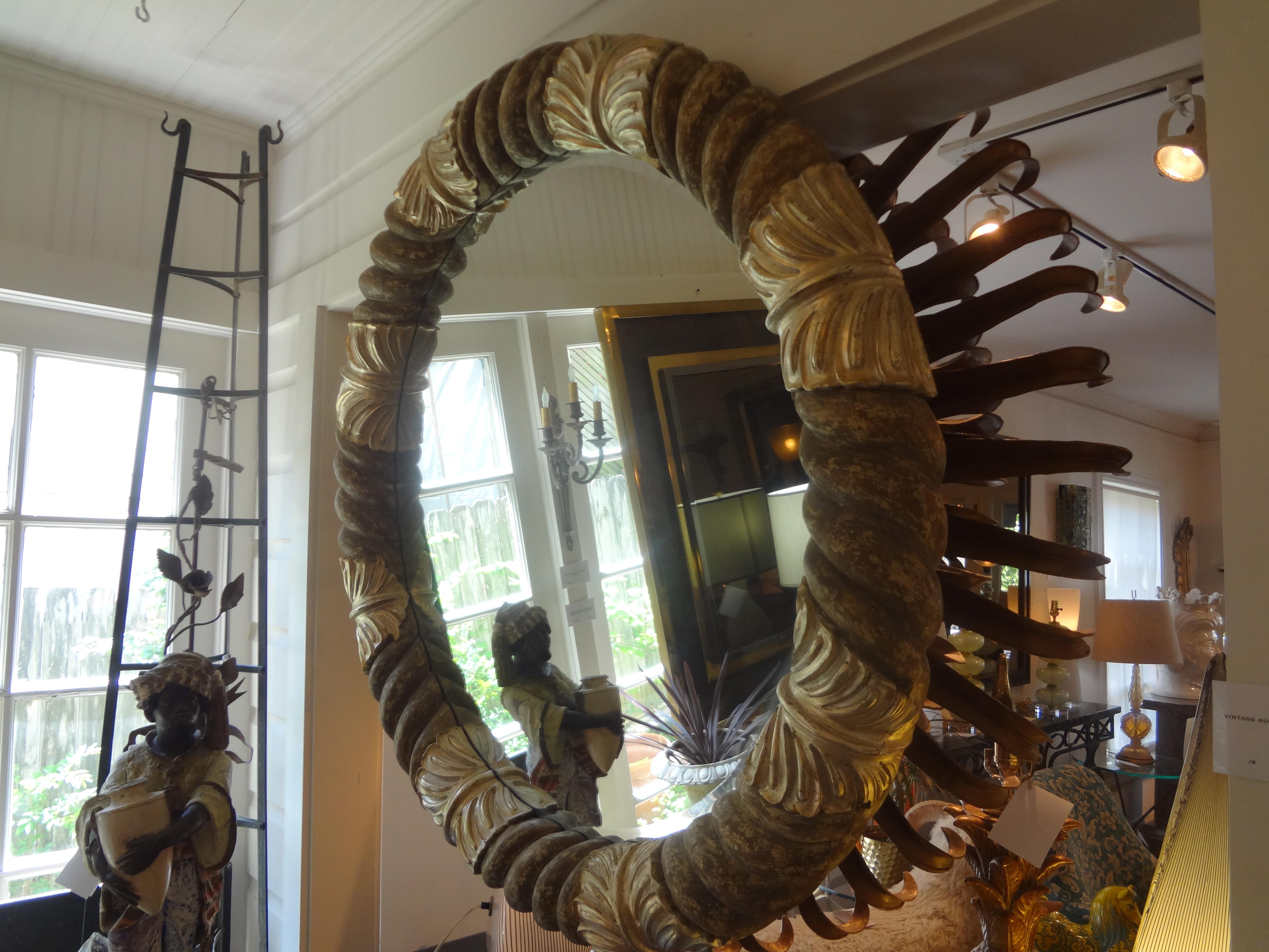 Miroir rond biseauté d'après Romeo Rega, Italie Bon état - En vente à Houston, TX