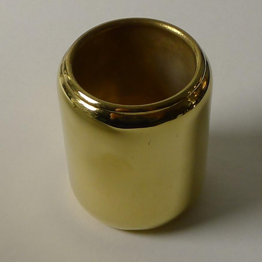 Vintage Italian Silver & Gold Plated Recipe / Menu Cocktail Shaker For Sale 5