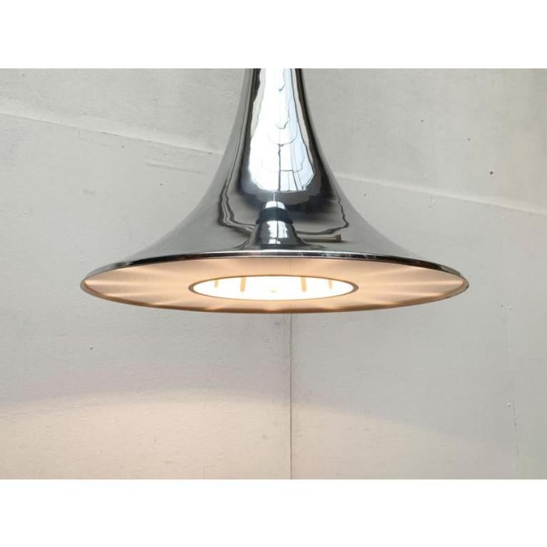 Vintage Italian Silver Pendant Lamp, 1970s For Sale 7