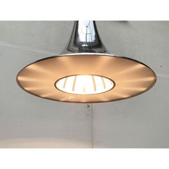 Lampada a sospensione in argento Vintage Italian Lamp, anni '70