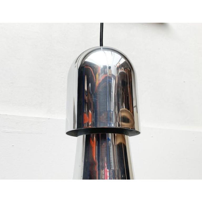 Vintage Italian Silver Pendant Lamp, 1970s For Sale 4