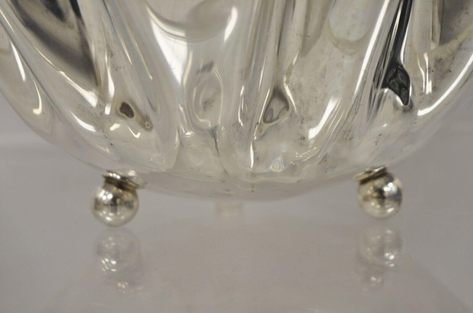 Vintage Italian Silver Plate Handkerchief Fruit Bowl 2