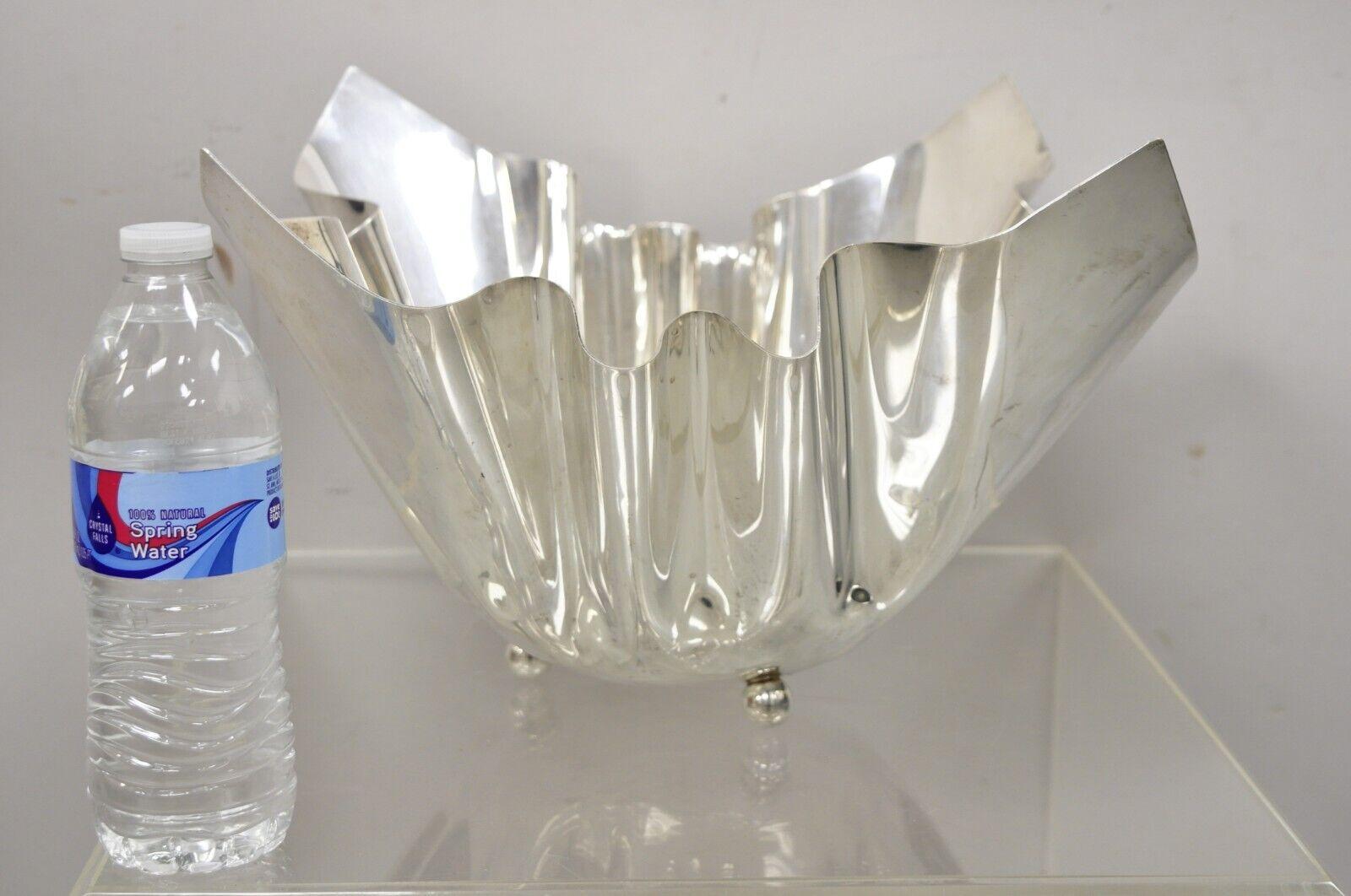 Vintage Italian Silver Plate Handkerchief Fruit Bowl 3