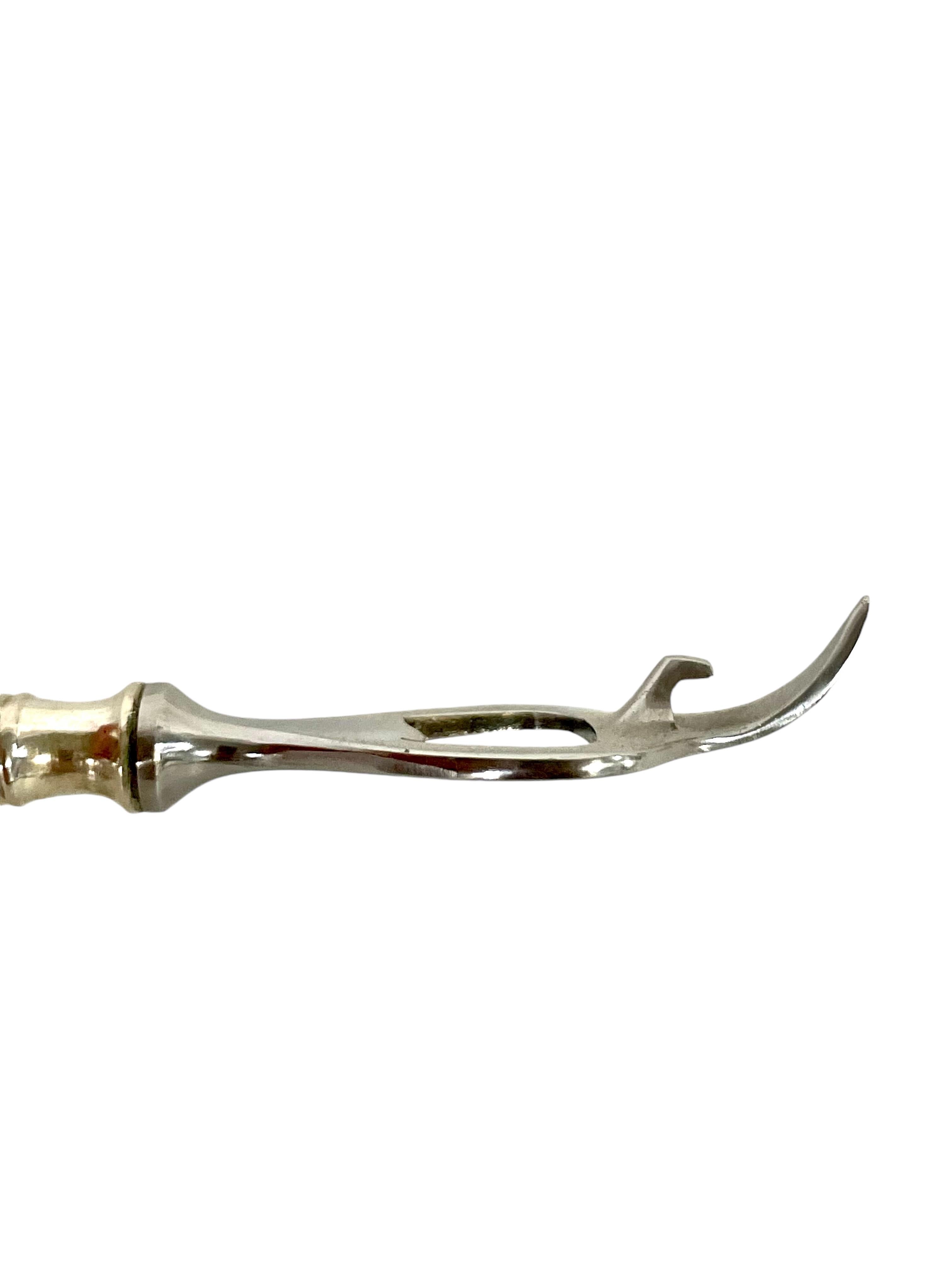 20th Century Vintage Italian Silver-Plated Bottle Opener and Butter Knife Duo For Sale