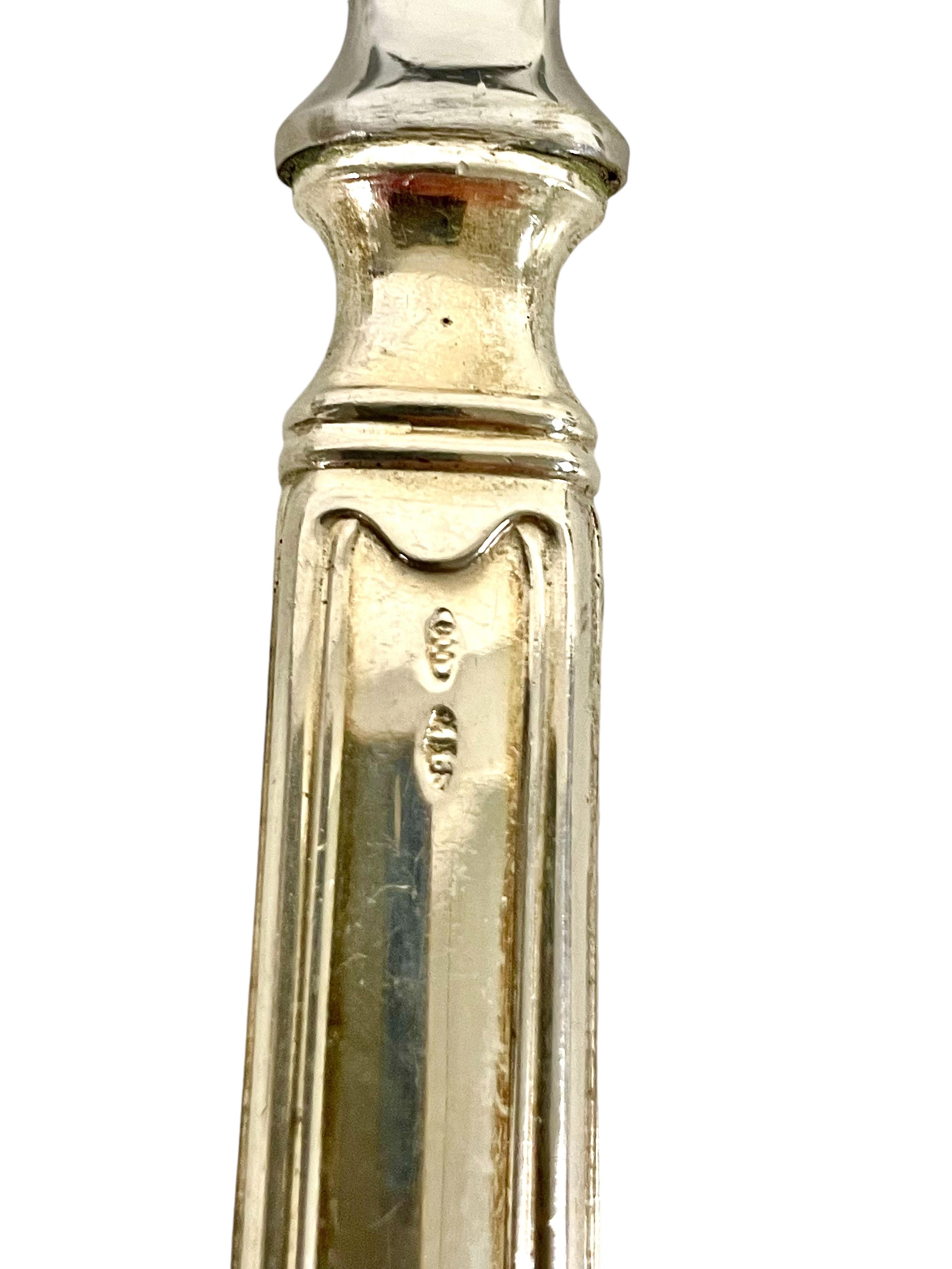 Silver Plate Vintage Italian Silver-Plated Bottle Opener and Butter Knife Duo For Sale