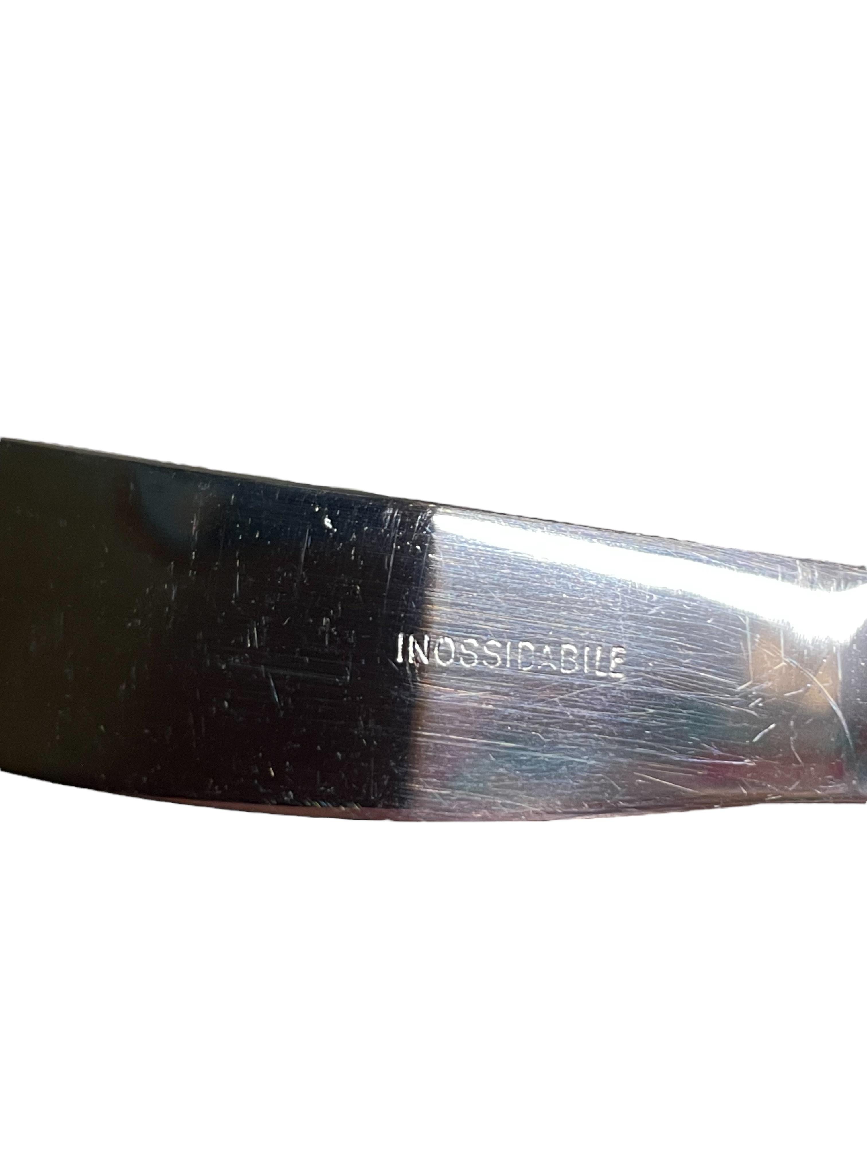 Vintage Italian Silver-Plated Bottle Opener and Butter Knife Duo For Sale 3