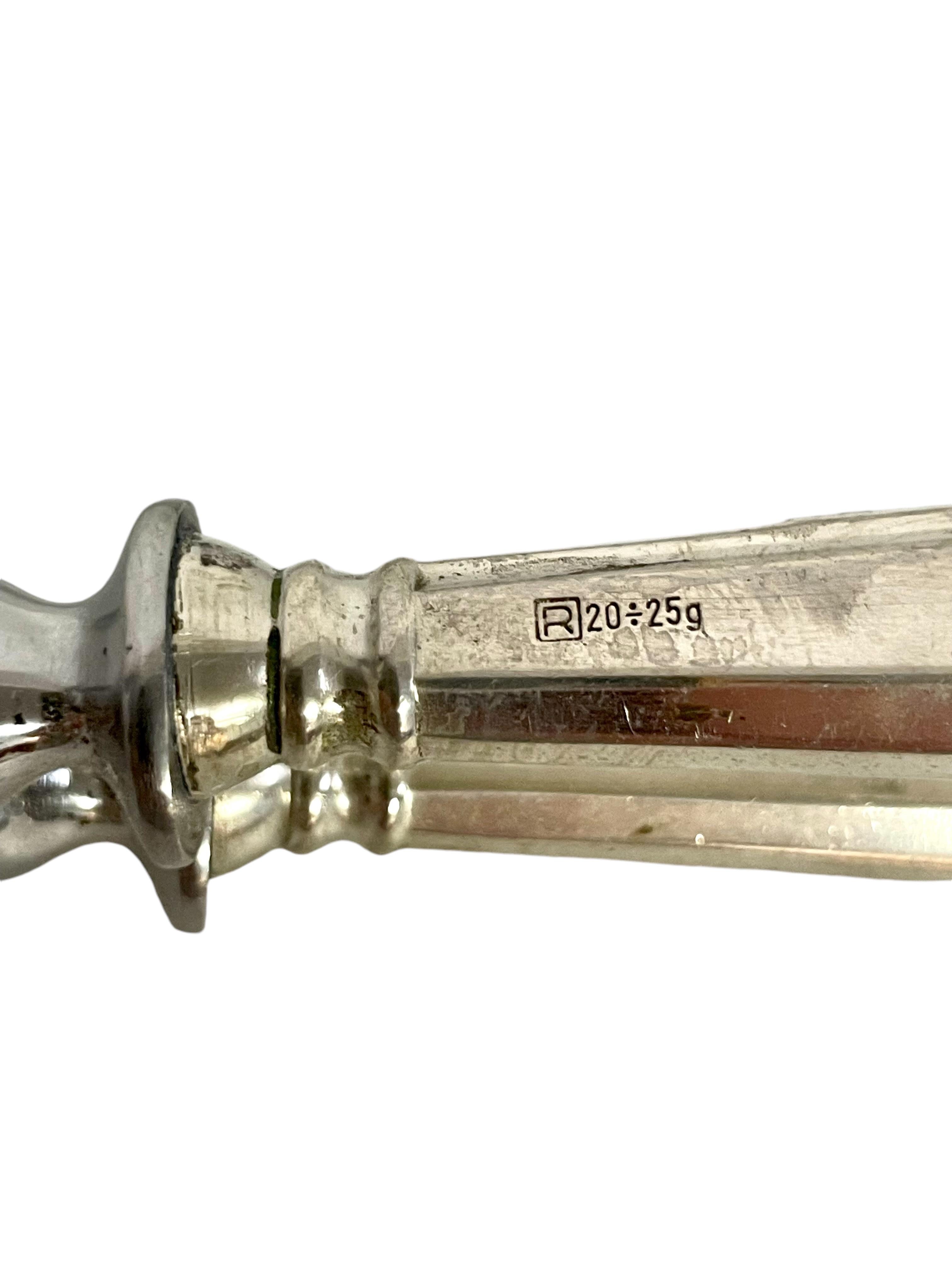 XX secolo Duo di apribottiglie e schiaccianoci d'argento d'epoca italiana in vendita