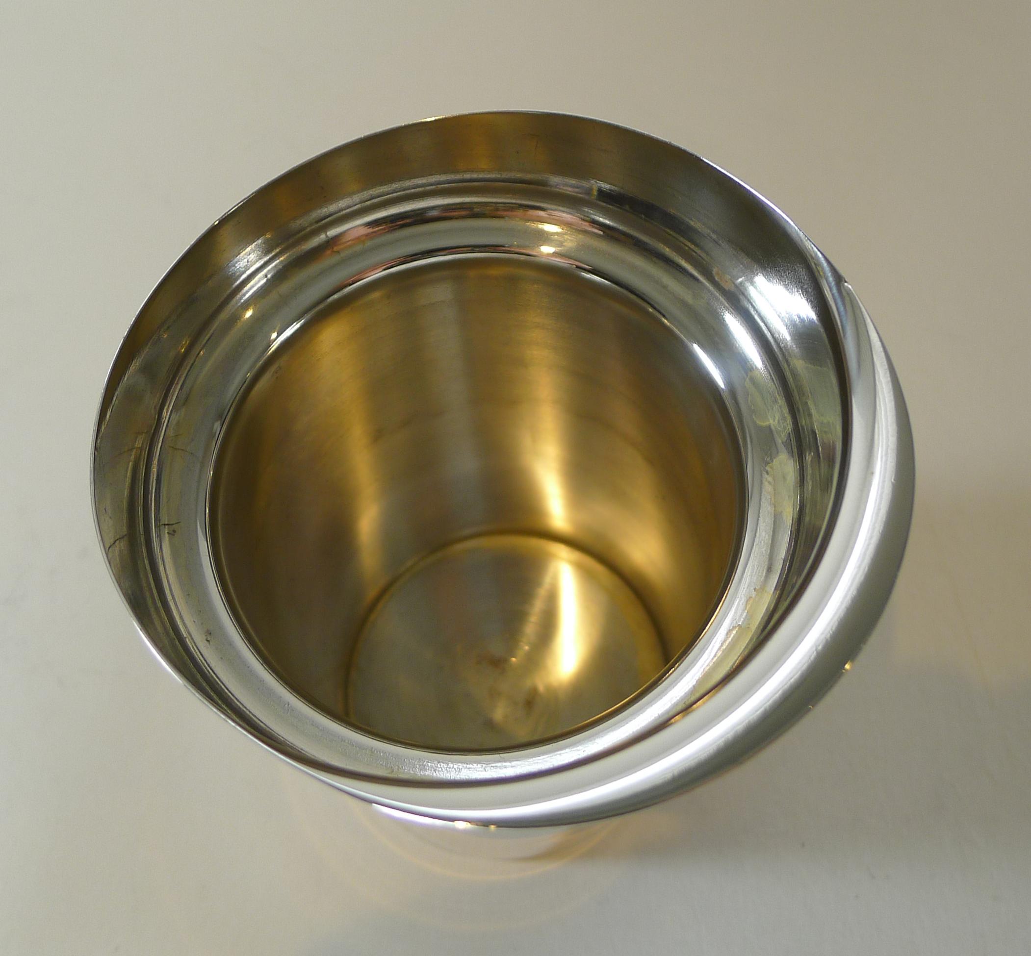 Metà XX secolo Shaker da cocktail vintage placcato in argento di Lino Sabattini, 1960 ca.