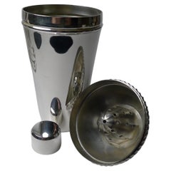 Shaker da cocktail vintage placcato in argento con spremiagrumi integrale