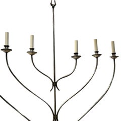 Vintage Italian Silver Plated Light Fixture