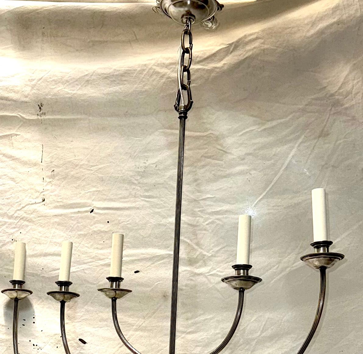 Vintage Italian Silver Plated Light Fixture In Good Condition For Sale In New York, NY
