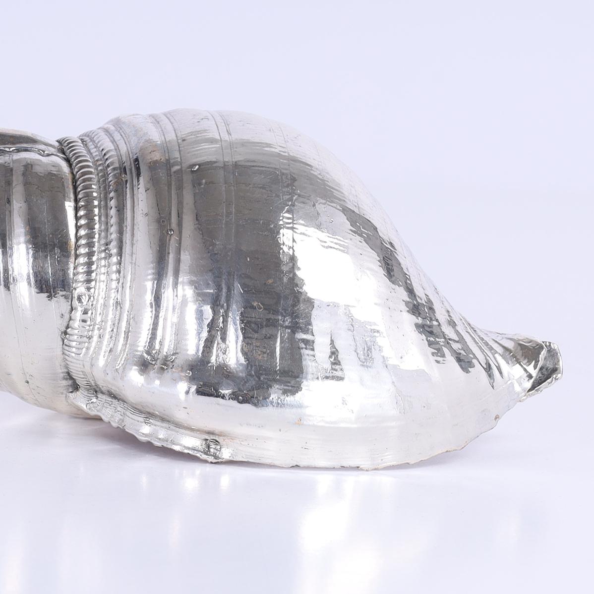 Concha de mar italiana vintage bañada en plata de Mastro Argentiere Moderno de mediados de siglo en venta
