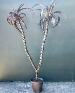 Vintage Italian Silver Tole Palm Tree