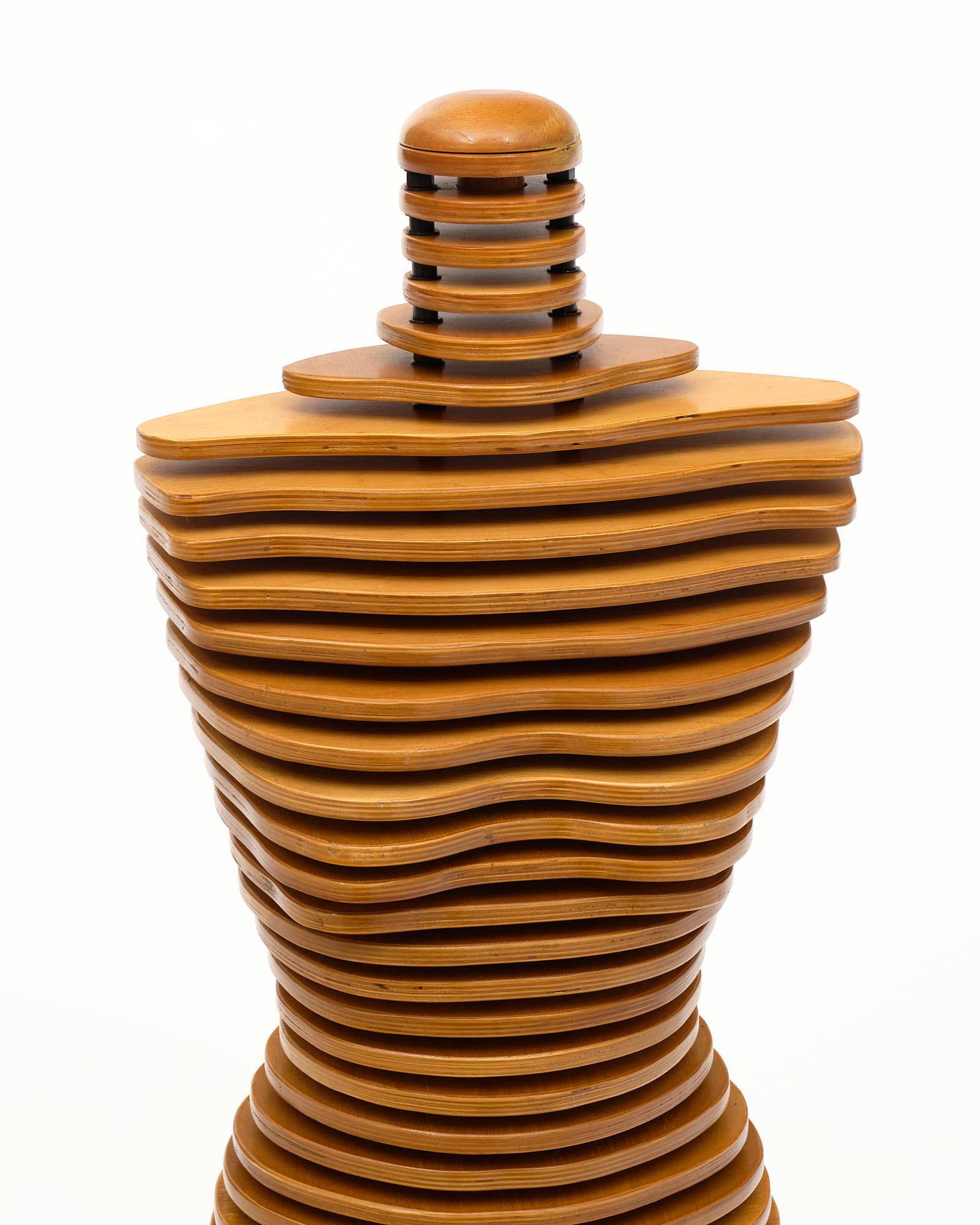 Late 20th Century Vintage Italian Slatted Wooden Mannequin